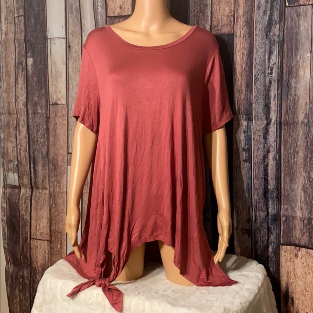 Twisted side knot Tunic- Plus Size